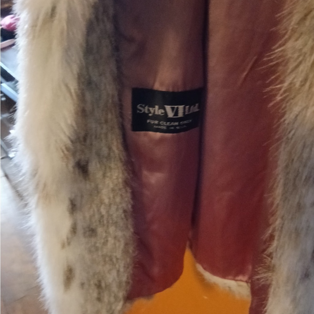 Women's Fur Coat - White and Brown
